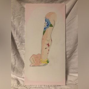 Painting called “our bodies are canvases” hand painting